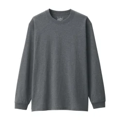 Best Men's Washed Heavy Weight Crew Neck Long Sleeve T-Shirt T-Shirts