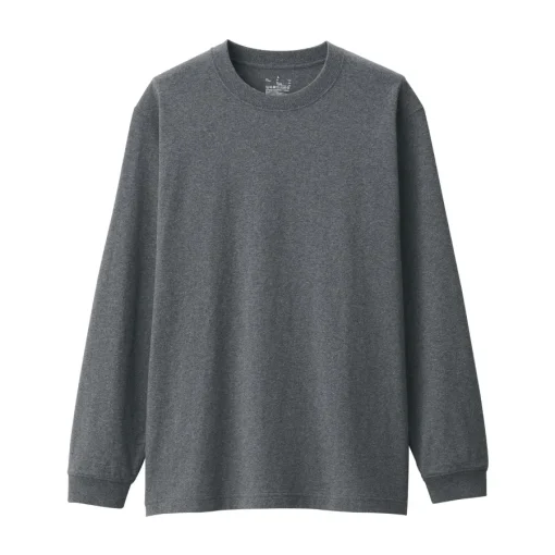 Best Men's Washed Heavy Weight Crew Neck Long Sleeve T-Shirt T-Shirts