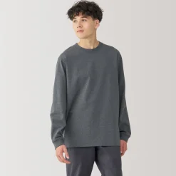 Best Men's Washed Heavy Weight Crew Neck Long Sleeve T-Shirt T-Shirts