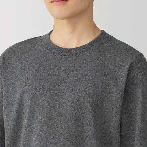 Best Men's Washed Heavy Weight Crew Neck Long Sleeve T-Shirt T-Shirts