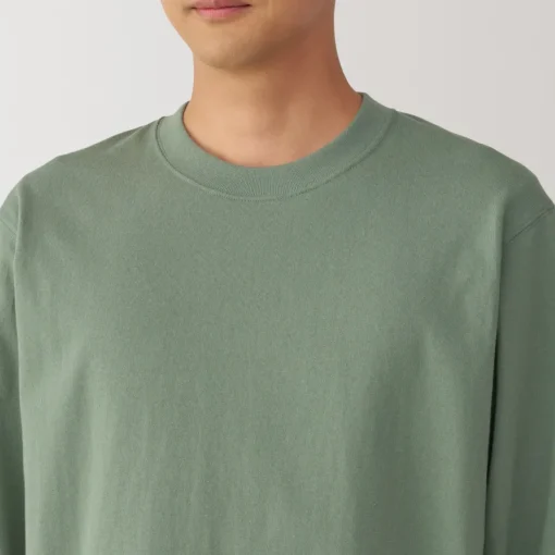 Best Men's Washed Heavy Weight Crew Neck Long Sleeve T-Shirt T-Shirts