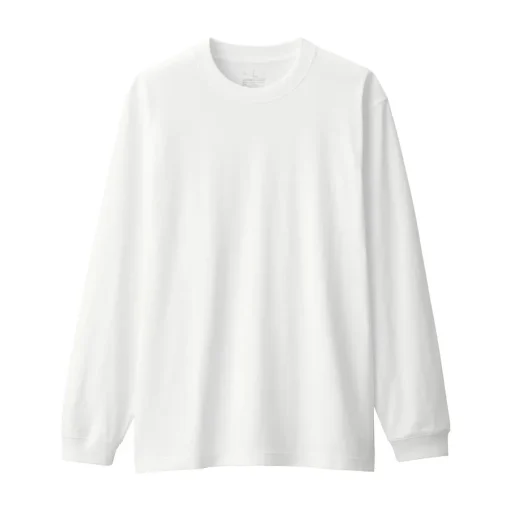 Best Men's Washed Heavy Weight Crew Neck Long Sleeve T-Shirt T-Shirts