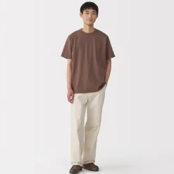 Hot Men's Washed Heavy Weight Crew Neck Short Sleeve T-Shirt T-Shirts