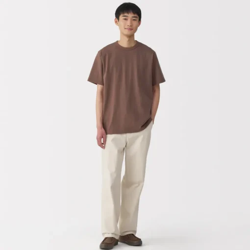 Hot Men's Washed Heavy Weight Crew Neck Short Sleeve T-Shirt T-Shirts