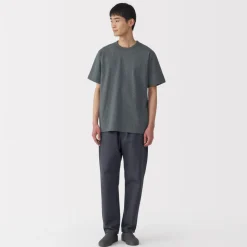 Hot Men's Washed Heavy Weight Crew Neck Short Sleeve T-Shirt T-Shirts