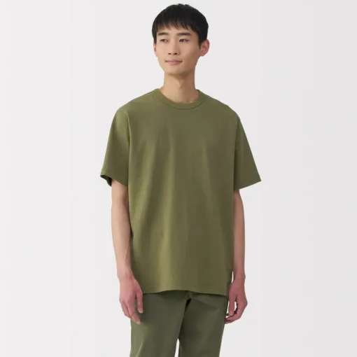 Hot Men's Washed Heavy Weight Crew Neck Short Sleeve T-Shirt T-Shirts