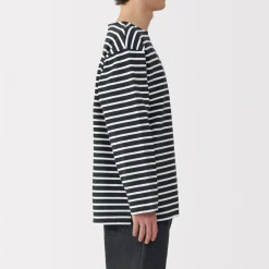 Hot Men's Washed Heavyweight Boat Neck 9/10 Sleeve T-Shirt T-Shirts