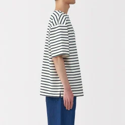 Sale Men's Washed Heavyweight Boat Neck Half Sleeve T-Shirt T-Shirts