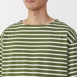 Sale Men's Washed Heavyweight Boat Neck Half Sleeve T-Shirt T-Shirts