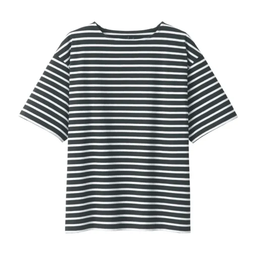 Sale Men's Washed Heavyweight Boat Neck Half Sleeve T-Shirt T-Shirts