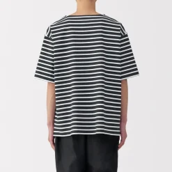 Sale Men's Washed Heavyweight Boat Neck Half Sleeve T-Shirt T-Shirts