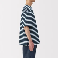 Sale Men's Washed Heavyweight Boat Neck Half Sleeve T-Shirt T-Shirts
