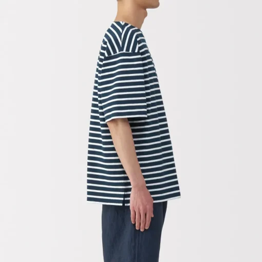 Sale Men's Washed Heavyweight Boat Neck Half Sleeve T-Shirt T-Shirts