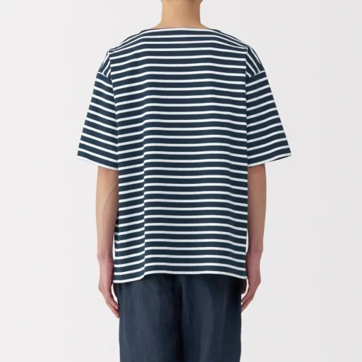 Sale Men's Washed Heavyweight Boat Neck Half Sleeve T-Shirt T-Shirts
