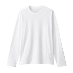 New Men's Washed Jersey Crew Neck Long Sleeve T-Shirt T-Shirts