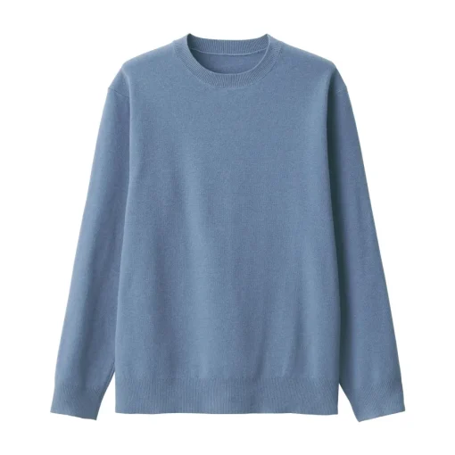 New Men's Washed Milano Ribbed Crew Neck Sweater Sweaters & Cardigans
