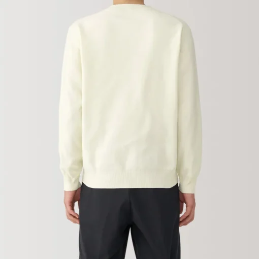 New Men's Washed Milano Ribbed Crew Neck Sweater Sweaters & Cardigans