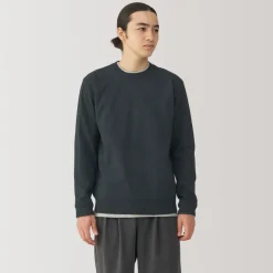 New Men's Washed Milano Ribbed Crew Neck Sweater Sweaters & Cardigans