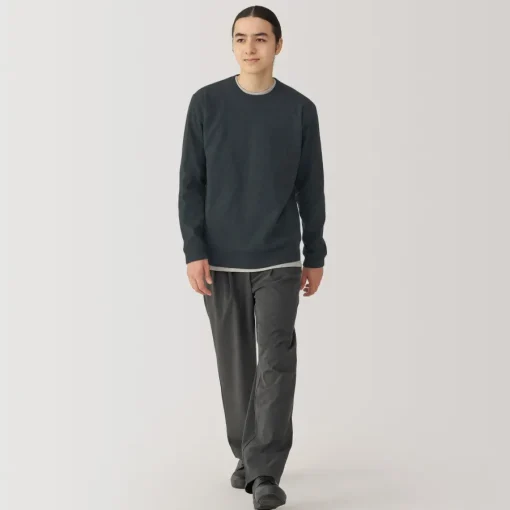 New Men's Washed Milano Ribbed Crew Neck Sweater Sweaters & Cardigans
