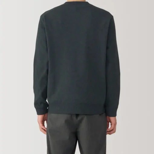 New Men's Washed Milano Ribbed Crew Neck Sweater Sweaters & Cardigans