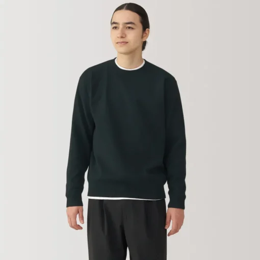 New Men's Washed Milano Ribbed Crew Neck Sweater Sweaters & Cardigans