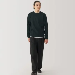 New Men's Washed Milano Ribbed Crew Neck Sweater Sweaters & Cardigans