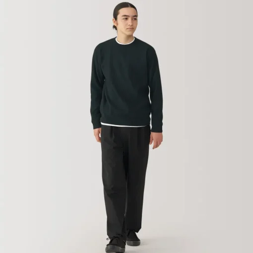 New Men's Washed Milano Ribbed Crew Neck Sweater Sweaters & Cardigans