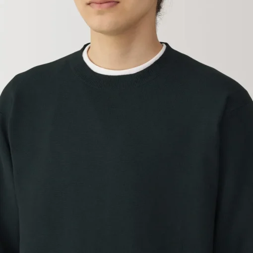 New Men's Washed Milano Ribbed Crew Neck Sweater Sweaters & Cardigans