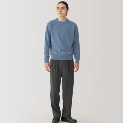 New Men's Washed Milano Ribbed Crew Neck Sweater Sweaters & Cardigans