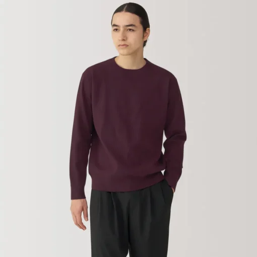 New Men's Washed Milano Ribbed Crew Neck Sweater Sweaters & Cardigans