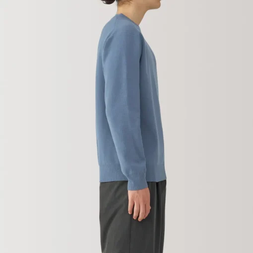 New Men's Washed Milano Ribbed Crew Neck Sweater Sweaters & Cardigans