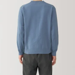New Men's Washed Milano Ribbed Crew Neck Sweater Sweaters & Cardigans