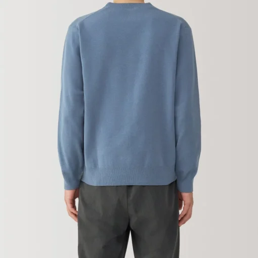 New Men's Washed Milano Ribbed Crew Neck Sweater Sweaters & Cardigans