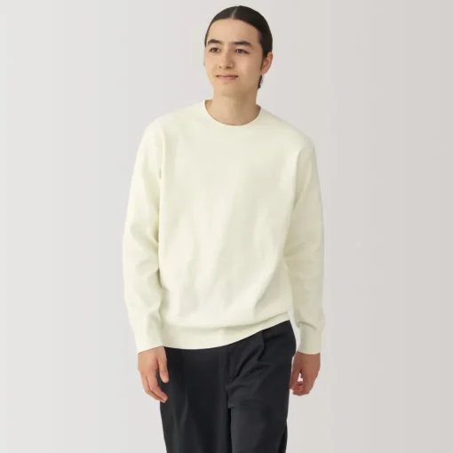 New Men's Washed Milano Ribbed Crew Neck Sweater Sweaters & Cardigans