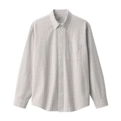 Fashion Men's Washed Oxford Button Down Long Sleeve Patterned Shirt Shirts & Polos