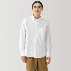 Clearance Men's Washed Oxford Button Down Long Sleeve Shirt Shirts & Polos