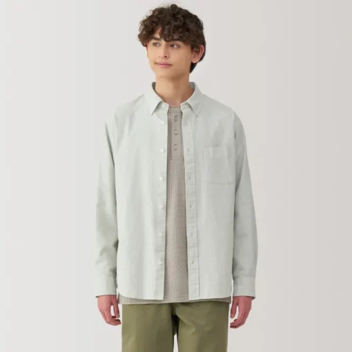 Clearance Men's Washed Oxford Button Down Long Sleeve Shirt Shirts & Polos