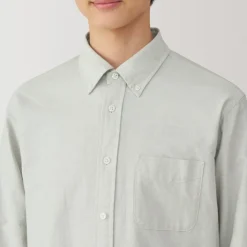 Clearance Men's Washed Oxford Button Down Long Sleeve Shirt Shirts & Polos