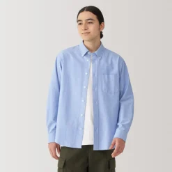 Clearance Men's Washed Oxford Button Down Long Sleeve Shirt Shirts & Polos