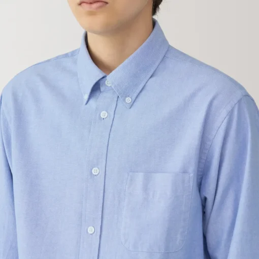 Clearance Men's Washed Oxford Button Down Long Sleeve Shirt Shirts & Polos