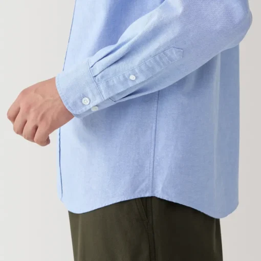 Clearance Men's Washed Oxford Button Down Long Sleeve Shirt Shirts & Polos