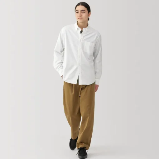 Clearance Men's Washed Oxford Button Down Long Sleeve Shirt Shirts & Polos