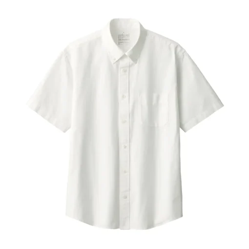 Clearance Men's Washed Oxford Button Down Short Sleeve Shirt Shirts & Polos