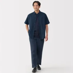 Clearance Men's Washed Oxford Button Down Short Sleeve Shirt Shirts & Polos
