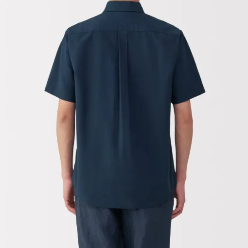Clearance Men's Washed Oxford Button Down Short Sleeve Shirt Shirts & Polos