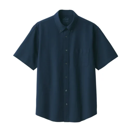 Clearance Men's Washed Oxford Button Down Short Sleeve Shirt Shirts & Polos