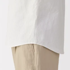 Fashion Men's Washed Oxford Button Down Short Sleeve Striped Shirt Shirts & Polos