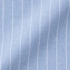 Online Men's Washed Oxford Stand Collar Long Sleeve Striped Shirt Shirts & Polos