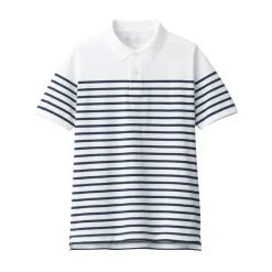 Hot Men's Washed Pique Polo Shirt Stripe Shirts & Polos