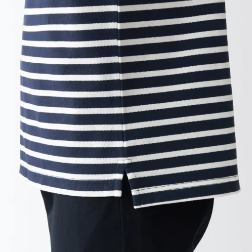 Hot Men's Washed Pique Polo Shirt Stripe Shirts & Polos